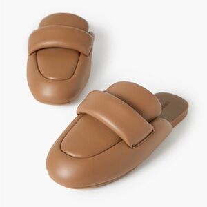 Faux Leather Slip-on Mules